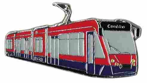 AS Straßenbahnwagen Combino rot/blau*