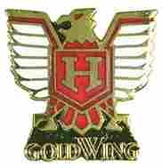 AS HONDA Gold Wing H-Logo goldfarben Keyring