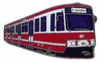 AS Stadtbahnwagen Dortmund weiß rot* Keyring